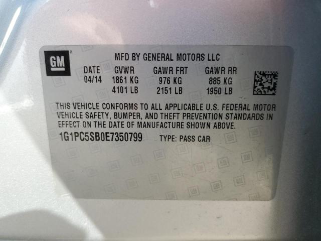 Photo 11 VIN: 1G1PC5SB0E7350799 - CHEVROLET CRUZE LT 