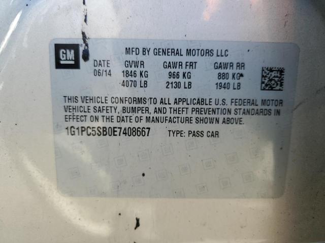 Photo 11 VIN: 1G1PC5SB0E7408667 - CHEVROLET CRUZE LT 