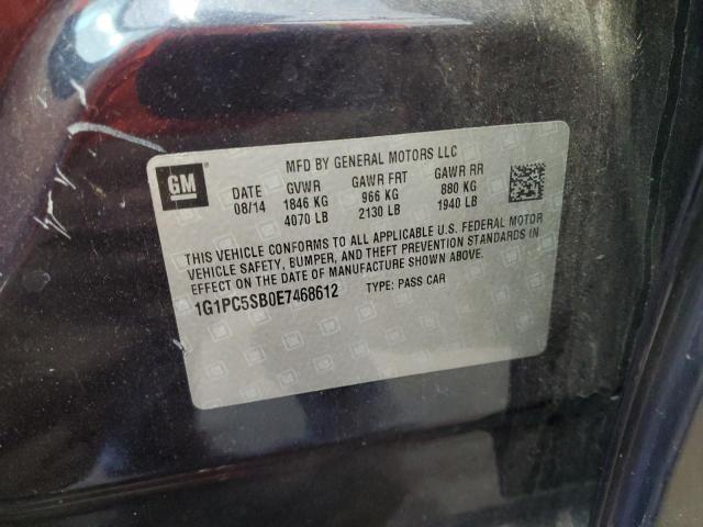 Photo 12 VIN: 1G1PC5SB0E7468612 - CHEVROLET CRUZE LT 