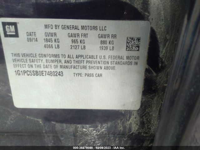 Photo 8 VIN: 1G1PC5SB0E7480243 - CHEVROLET CRUZE 