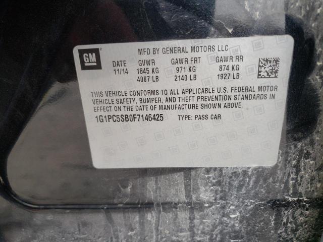 Photo 9 VIN: 1G1PC5SB0F7146425 - CHEVROLET CRUZE 