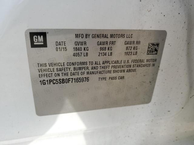 Photo 11 VIN: 1G1PC5SB0F7165976 - CHEVROLET CRUZE LT 