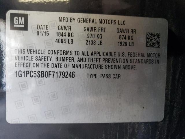 Photo 12 VIN: 1G1PC5SB0F7179246 - CHEVROLET CRUZE LT 