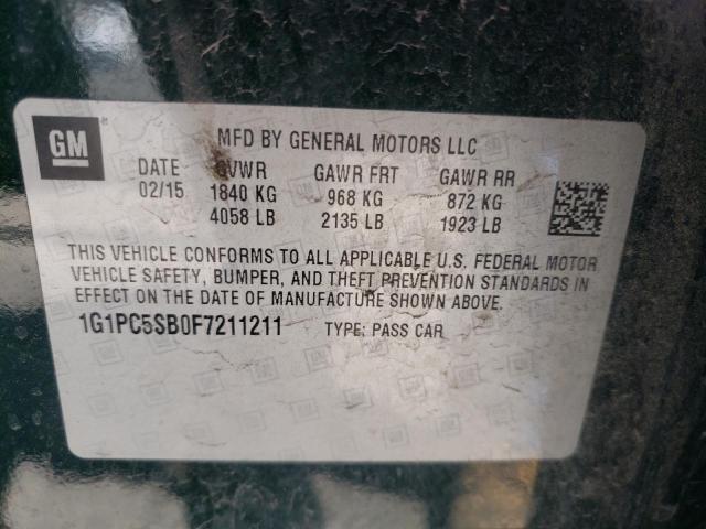 Photo 9 VIN: 1G1PC5SB0F7211211 - CHEVROLET CRUZE LT 