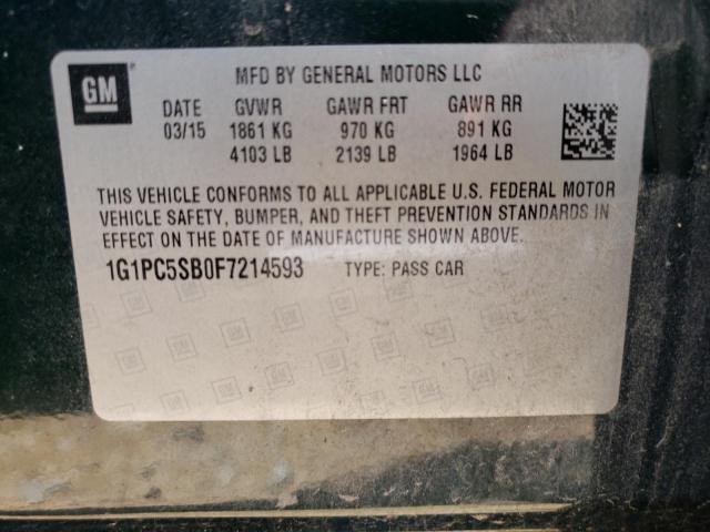 Photo 9 VIN: 1G1PC5SB0F7214593 - CHEVROLET CRUZE LT 