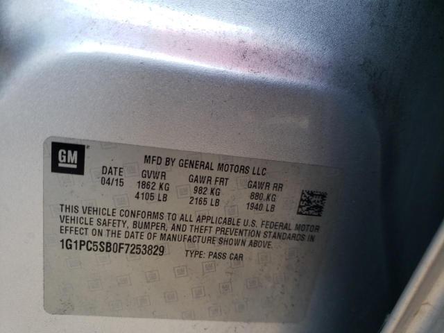 Photo 9 VIN: 1G1PC5SB0F7253829 - CHEVROLET CRUZE LT 