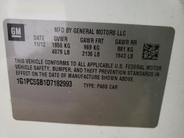 Photo 9 VIN: 1G1PC5SB1D7182993 - CHEVROLET CRUZE LT 