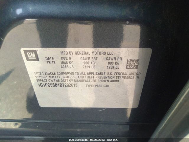 Photo 8 VIN: 1G1PC5SB1D7202613 - CHEVROLET CRUZE 