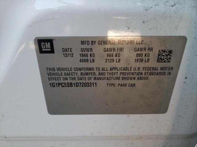 Photo 9 VIN: 1G1PC5SB1D7203311 - CHEVROLET CRUZE LT 