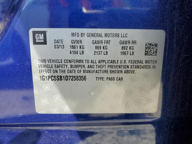 Photo 11 VIN: 1G1PC5SB1D7258356 - CHEVROLET CRUZE 