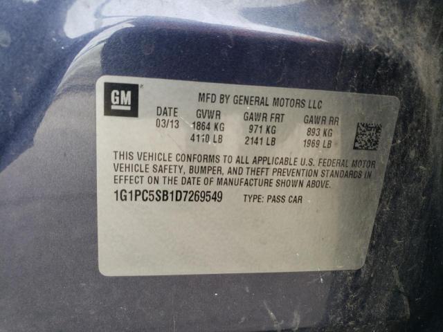 Photo 11 VIN: 1G1PC5SB1D7269549 - CHEVROLET CRUZE LT 