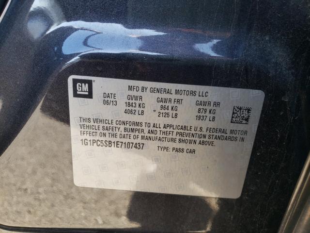 Photo 9 VIN: 1G1PC5SB1E7107437 - CHEVROLET CRUZE LT 