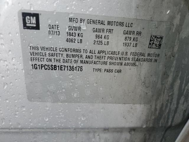 Photo 12 VIN: 1G1PC5SB1E7136176 - CHEVROLET CRUZE LT 