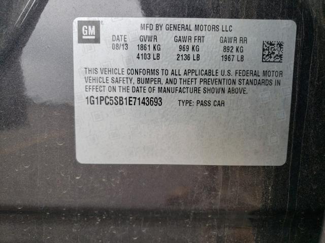 Photo 9 VIN: 1G1PC5SB1E7143693 - CHEVROLET CRUZE LT 