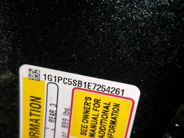 Photo 9 VIN: 1G1PC5SB1E7254261 - CHEVROLET CRUZE LT 