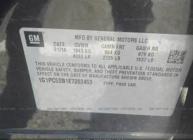 Photo 8 VIN: 1G1PC5SB1E7283453 - CHEVROLET CRUZE 