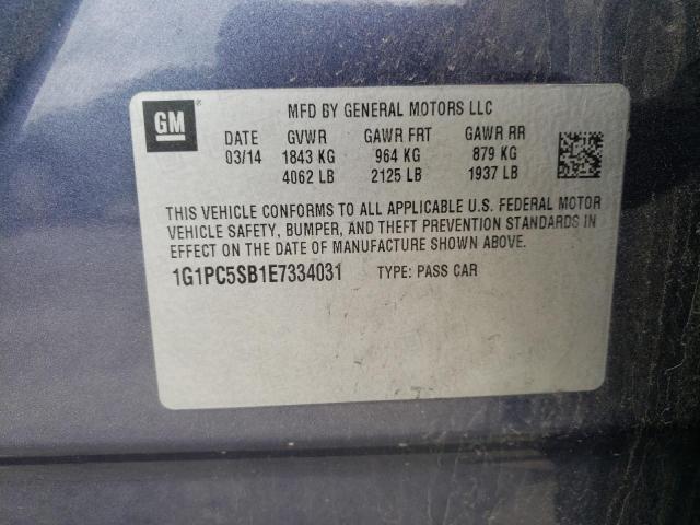 Photo 11 VIN: 1G1PC5SB1E7334031 - CHEVROLET CRUZE 