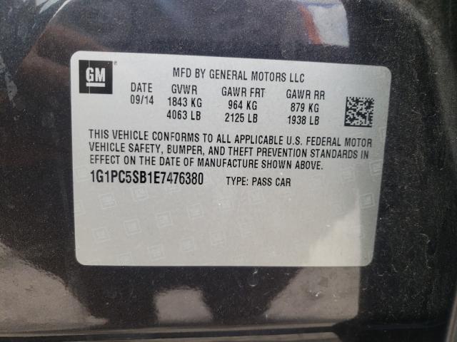 Photo 9 VIN: 1G1PC5SB1E7476380 - CHEVROLET CRUZE LT 