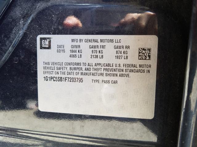 Photo 9 VIN: 1G1PC5SB1F7203795 - CHEVROLET CRUZE LT 