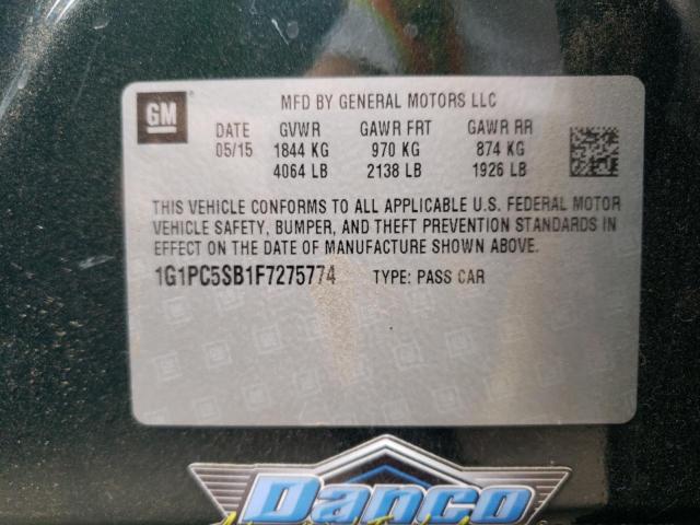 Photo 9 VIN: 1G1PC5SB1F7275774 - CHEVROLET CRUZE LT 