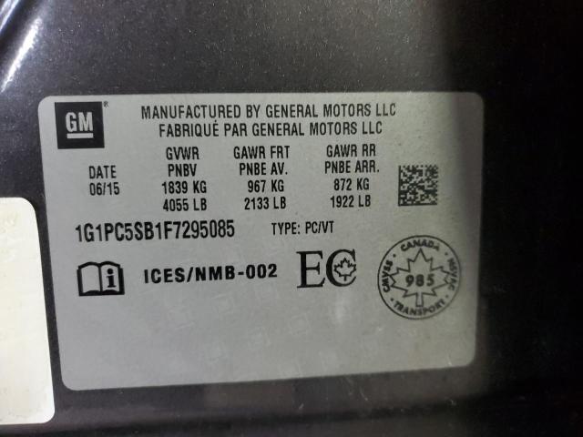 Photo 9 VIN: 1G1PC5SB1F7295085 - CHEVROLET CRUZE 