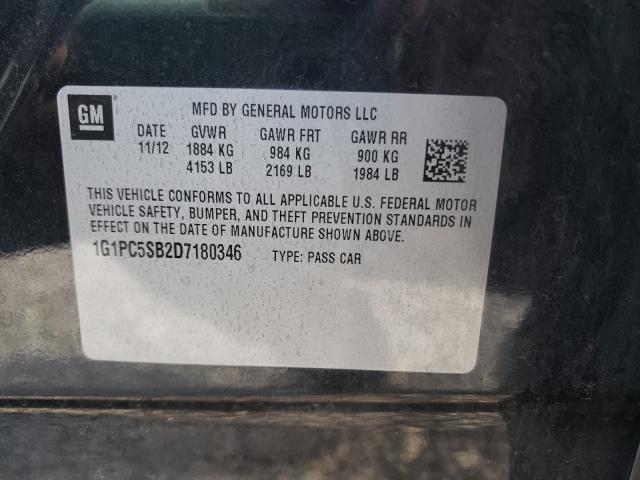 Photo 9 VIN: 1G1PC5SB2D7180346 - CHEVROLET CRUZE LT 