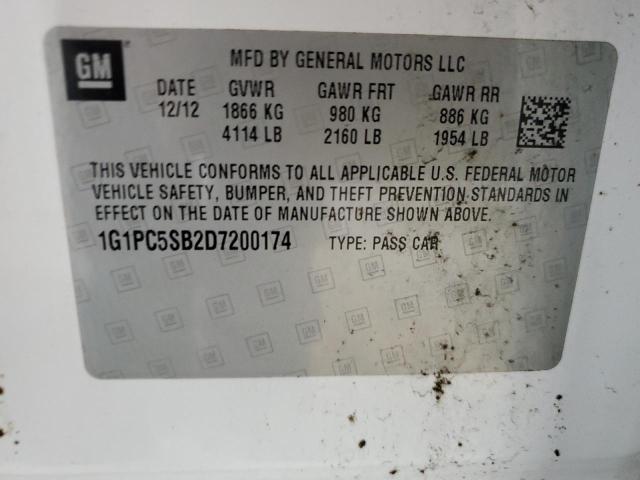 Photo 11 VIN: 1G1PC5SB2D7200174 - CHEVROLET CRUZE 