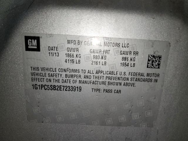 Photo 11 VIN: 1G1PC5SB2E7233919 - CHEVROLET CRUZE 