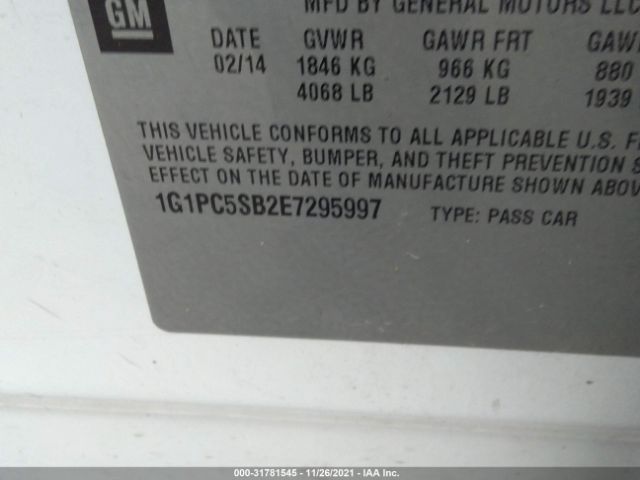 Photo 8 VIN: 1G1PC5SB2E7295997 - CHEVROLET CRUZE 