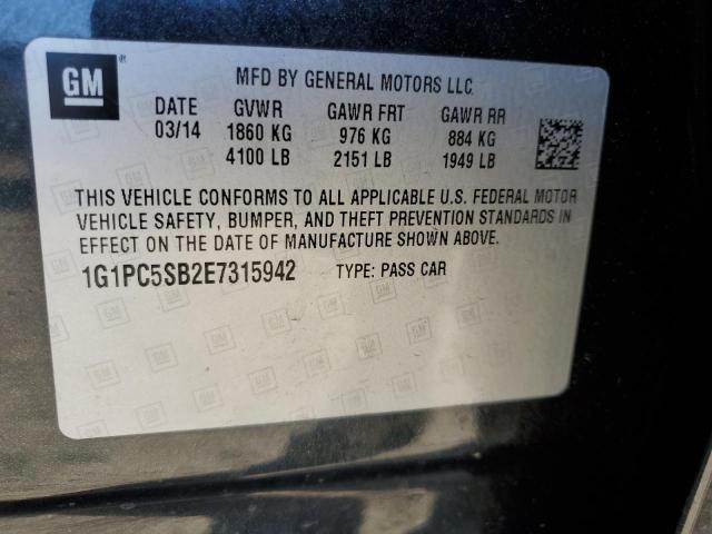 Photo 11 VIN: 1G1PC5SB2E7315942 - CHEVROLET CRUZE LT 