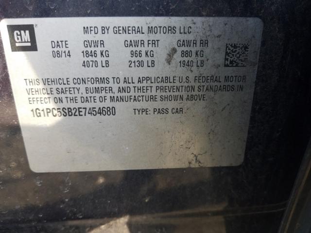 Photo 9 VIN: 1G1PC5SB2E7454680 - CHEVROLET CRUZE LT 