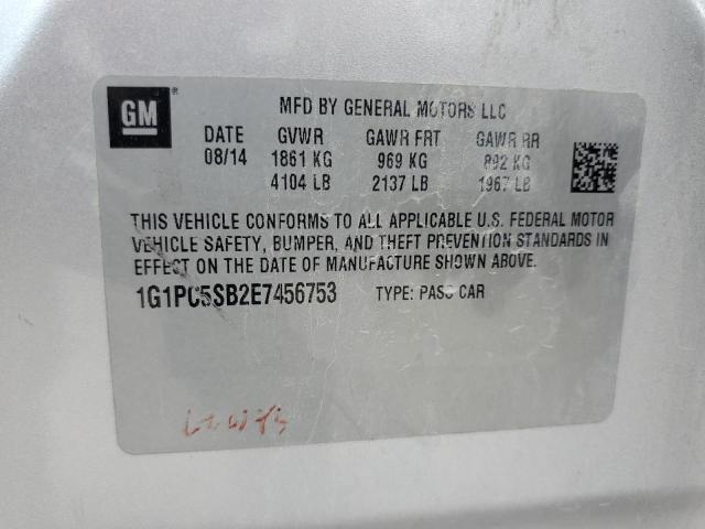 Photo 11 VIN: 1G1PC5SB2E7456753 - CHEVROLET CRUZE LT 