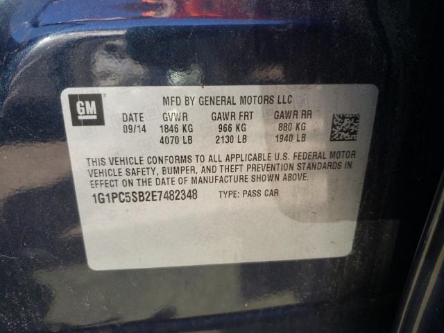 Photo 9 VIN: 1G1PC5SB2E7482348 - CHEVROLET CRUZE LT 