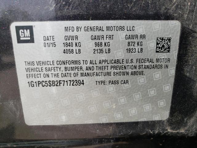 Photo 12 VIN: 1G1PC5SB2F7172394 - CHEVROLET CRUZE LT 