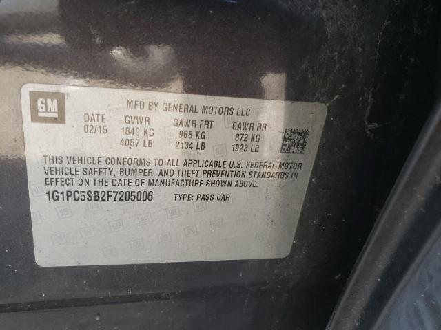 Photo 12 VIN: 1G1PC5SB2F7205006 - CHEVROLET CRUZE LT 