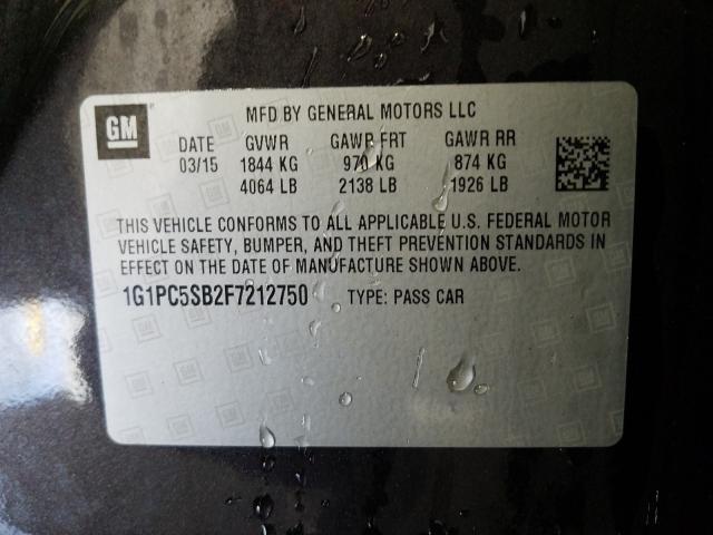 Photo 9 VIN: 1G1PC5SB2F7212750 - CHEVROLET CRUZE LT 