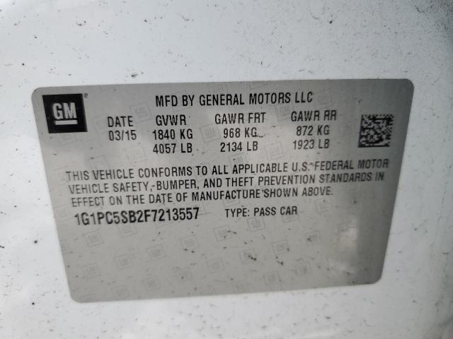 Photo 11 VIN: 1G1PC5SB2F7213557 - CHEVROLET CRUZE LT 