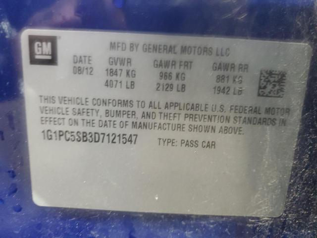 Photo 11 VIN: 1G1PC5SB3D7121547 - CHEVROLET CRUZE LT 