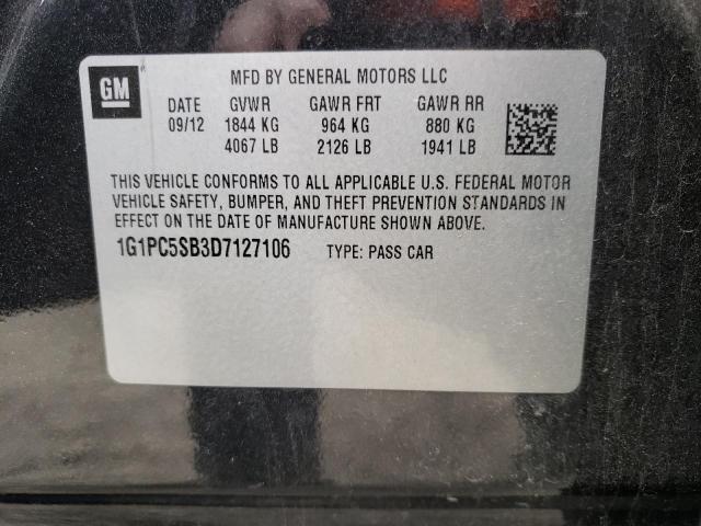 Photo 9 VIN: 1G1PC5SB3D7127106 - CHEVROLET CRUZE LT 