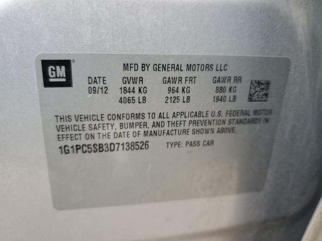 Photo 11 VIN: 1G1PC5SB3D7138526 - CHEVROLET CRUZE 