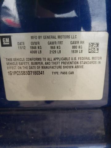 Photo 11 VIN: 1G1PC5SB3D7180341 - CHEVROLET CRUZE 