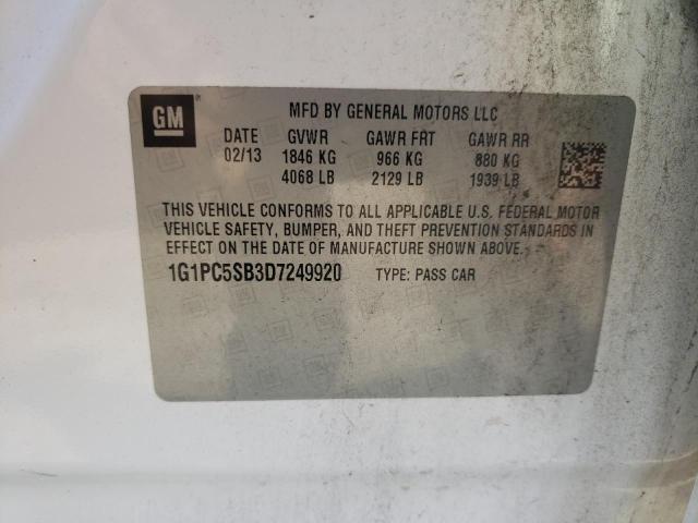 Photo 11 VIN: 1G1PC5SB3D7249920 - CHEVROLET CRUZE 