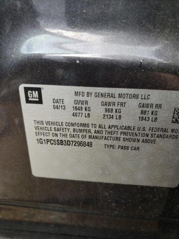 Photo 9 VIN: 1G1PC5SB3D7296848 - CHEVROLET CRUZE LT 