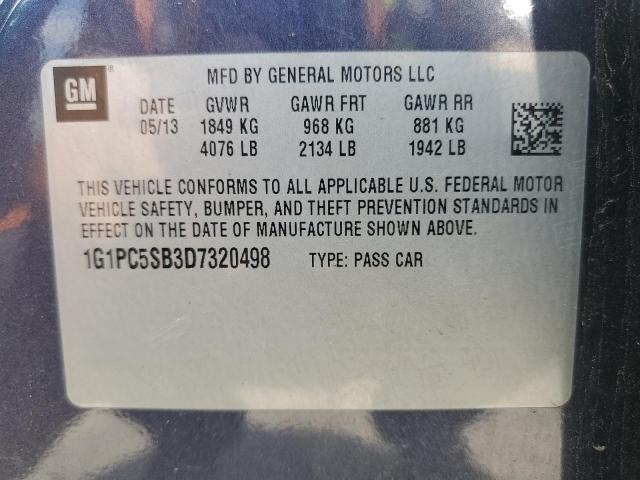 Photo 11 VIN: 1G1PC5SB3D7320498 - CHEVROLET CRUZE LT 