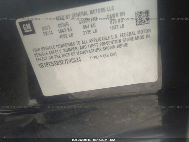 Photo 8 VIN: 1G1PC5SB3E7290324 - CHEVROLET CRUZE 