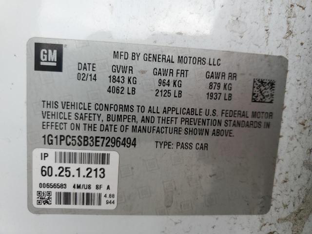 Photo 11 VIN: 1G1PC5SB3E7296494 - CHEVROLET CRUZE LT 