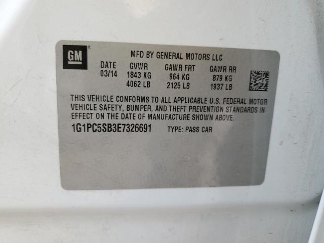 Photo 12 VIN: 1G1PC5SB3E7326691 - CHEVROLET CRUZE 