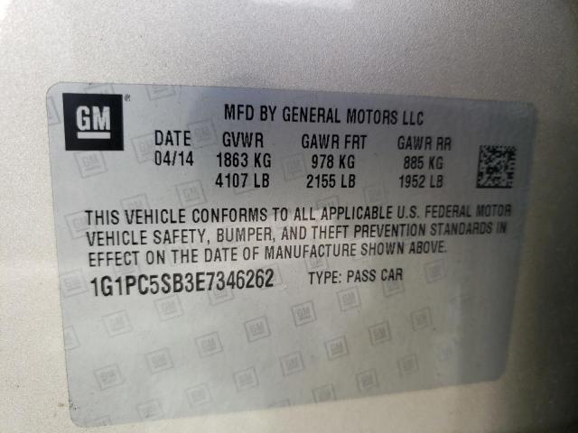 Photo 11 VIN: 1G1PC5SB3E7346262 - CHEVROLET CRUZE 