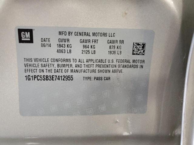 Photo 11 VIN: 1G1PC5SB3E7412955 - CHEVROLET CRUZE LT 