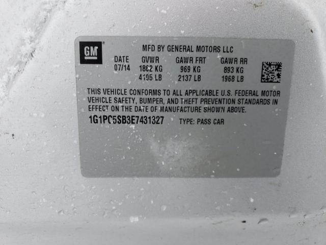 Photo 12 VIN: 1G1PC5SB3E7431327 - CHEVROLET CRUZE LT 